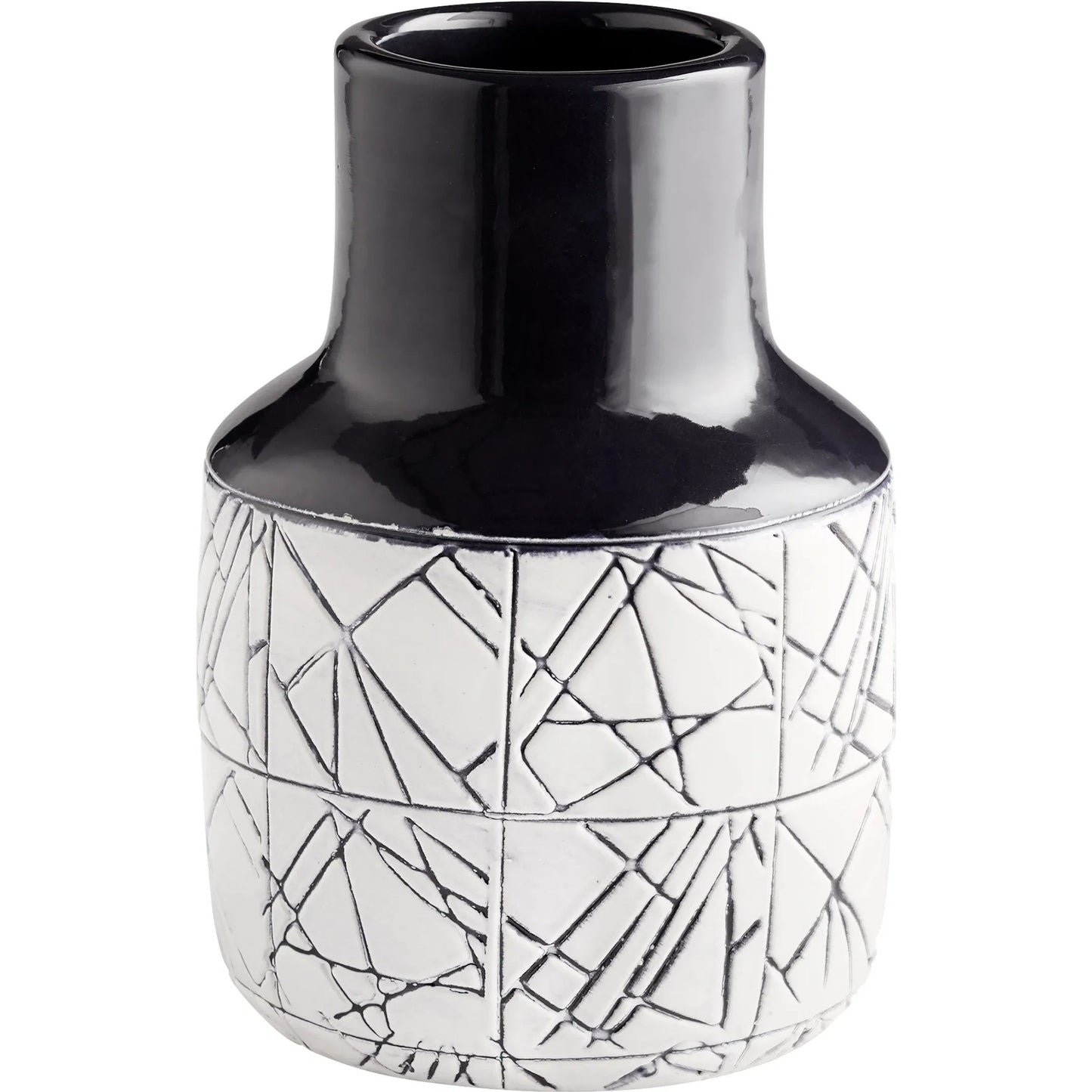 001 SI-1987021 | Primary Silo | Dark Zenith Vase by Cyan Design in blue, white. Made from ceramic in a modern style.