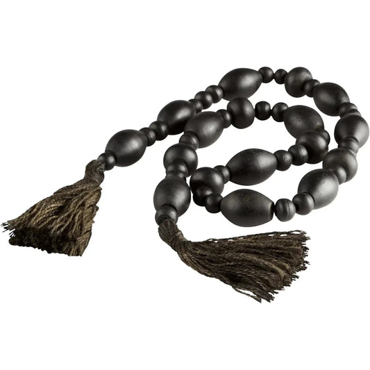 Blizzard Stone Beads by Cyan Design in black. Made from wood in a modern style.