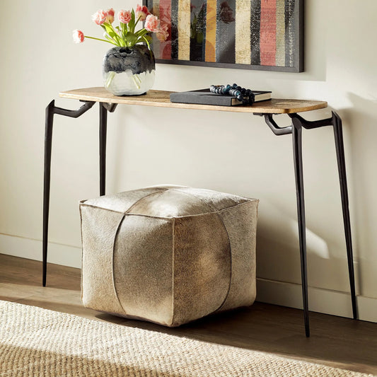 Tarsal Table by Cyan Design in gold, black. Made from aluminum in a modern style.