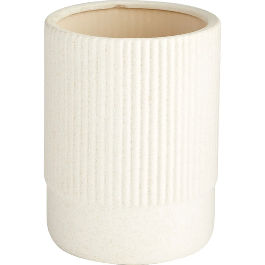 Harmonica Vase by Cyan Design in white. Made from ceramic in a modern style.