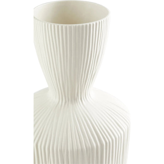 Bravo Vase by Cyan Design in white. Made from ceramic in a modern style.