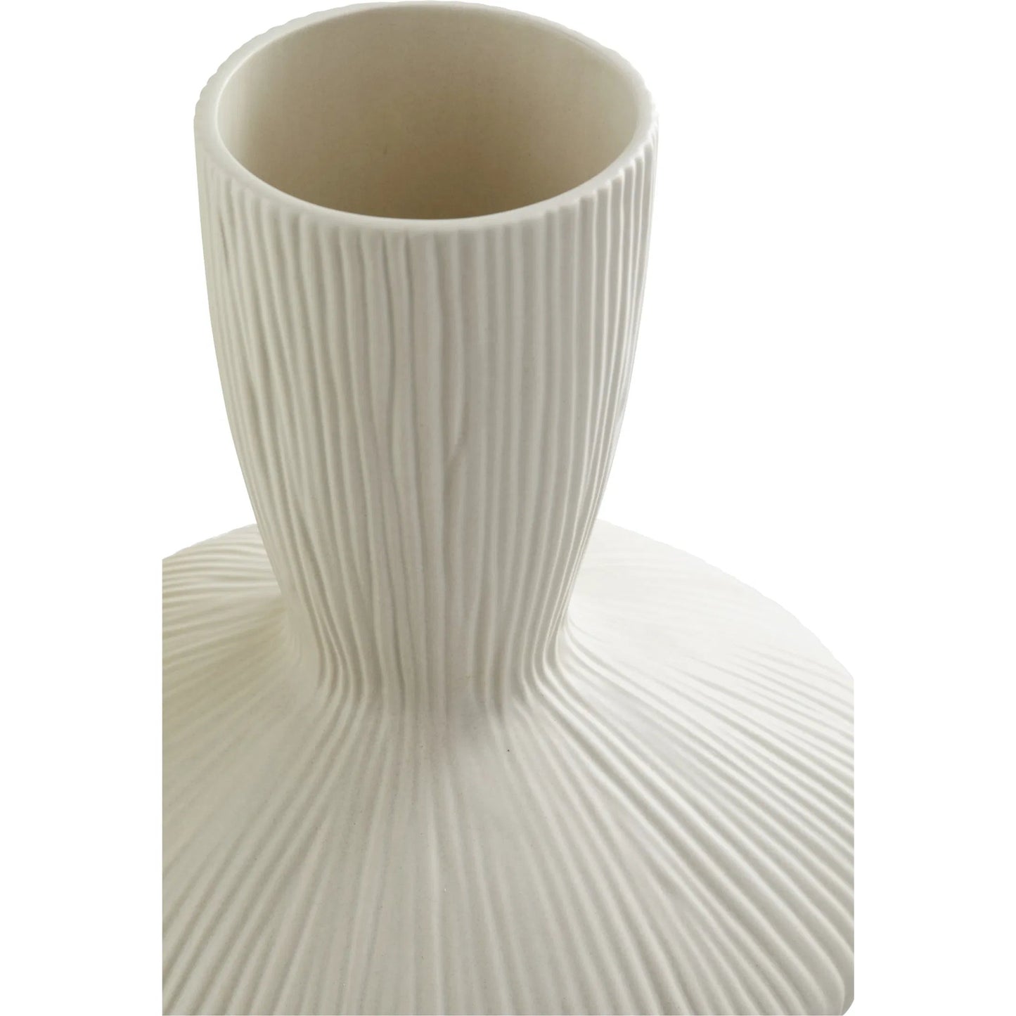 004 SI-1987040 | Closeup | Echo Vase by Cyan Design in white. Made from ceramic in a modern style.