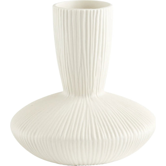 Echo Vase by Cyan Design in white. Made from ceramic in a modern style.