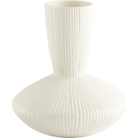 Echo Vase by Cyan Design in white. Made from ceramic in a modern style.