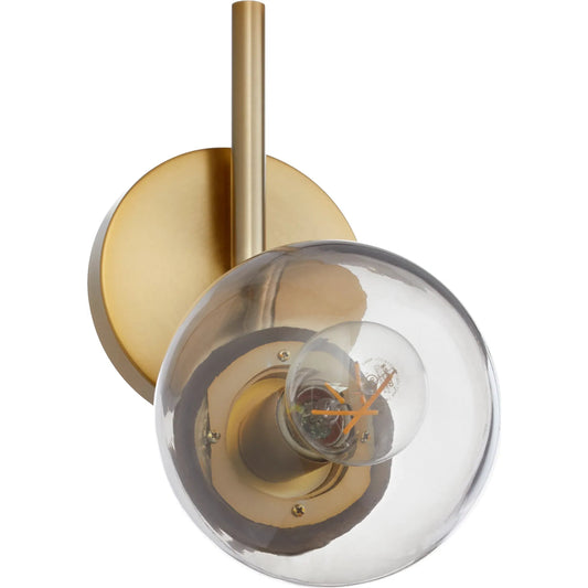 Edmonds Wall Bracket by Cyan Design in aged brass. Made from iron, glass in a modern style.