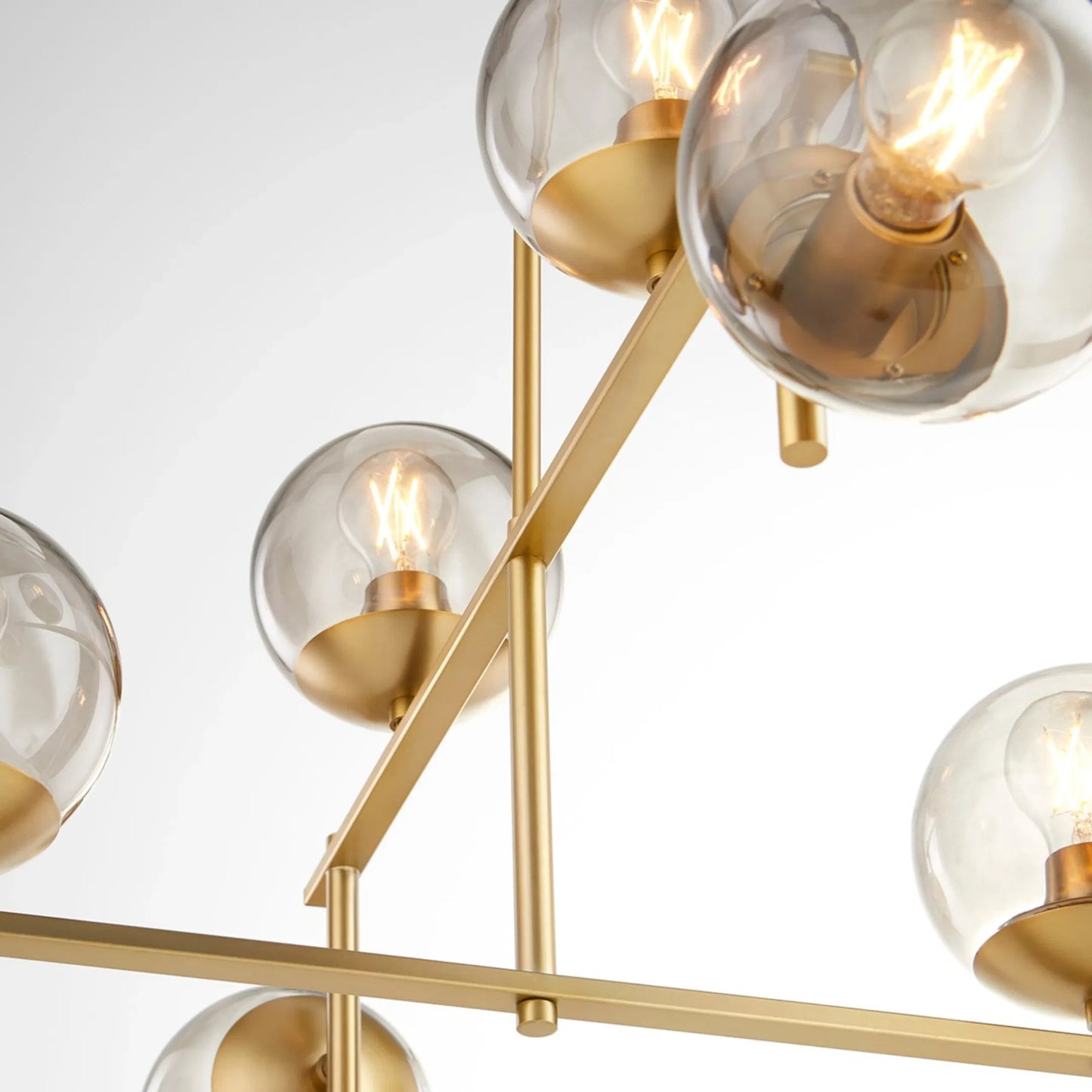 002 SI-1987042 | Lifestyle | Edmonds Chandelier by Cyan Design in aged brass. Made from iron, glass in a modern style.
