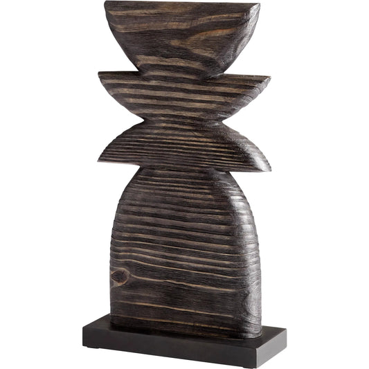 001 SI-1987017 | Primary Silo | Dark Crescent Sculpture by Cyan Design in black. Made from wood in a modern style.