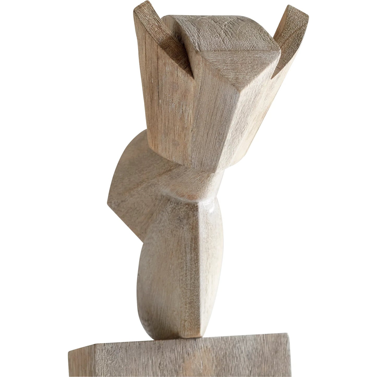 005 SI-1987319 | Closeup | Protector Sculpture by Cyan Design in weathered grey. Made from wood in a modern style.