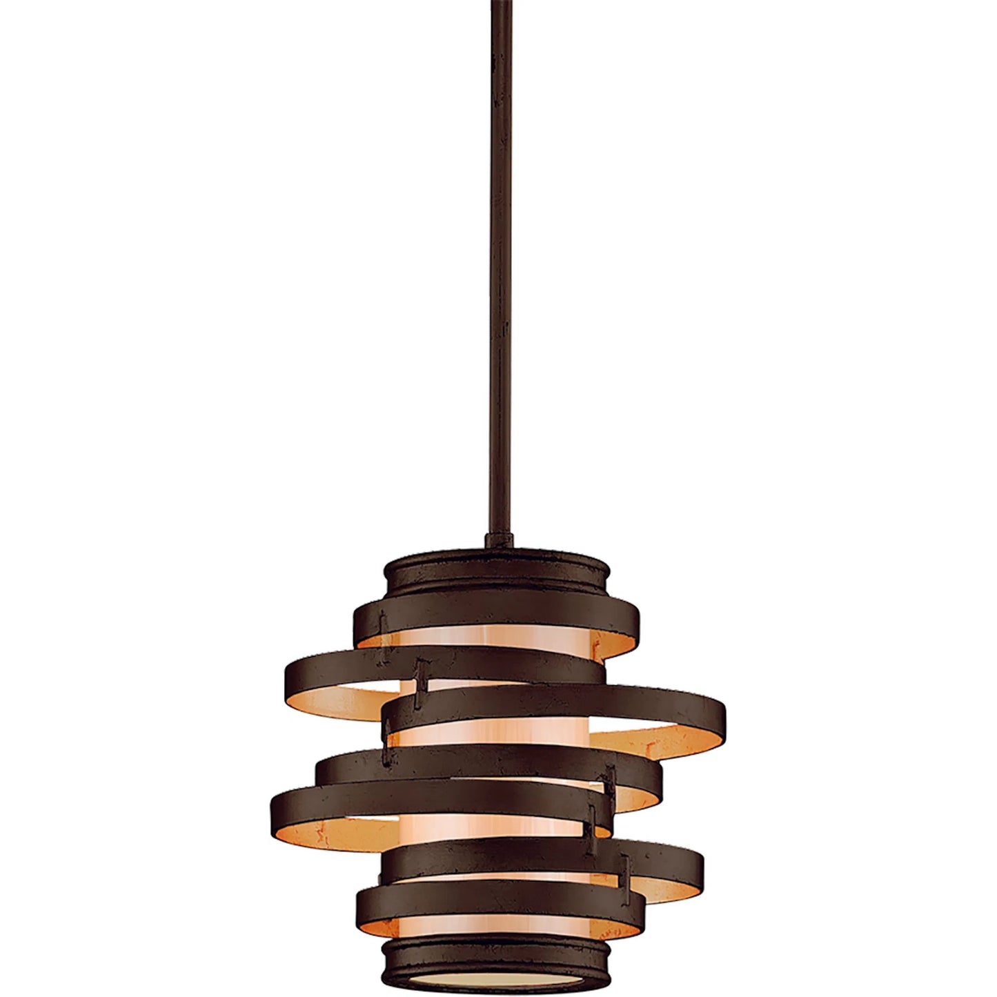 001 SI-2328424 | Primary Silo | Vertigo Mini Pendant by Corbett. Made from hand crafted iron in a unique style.