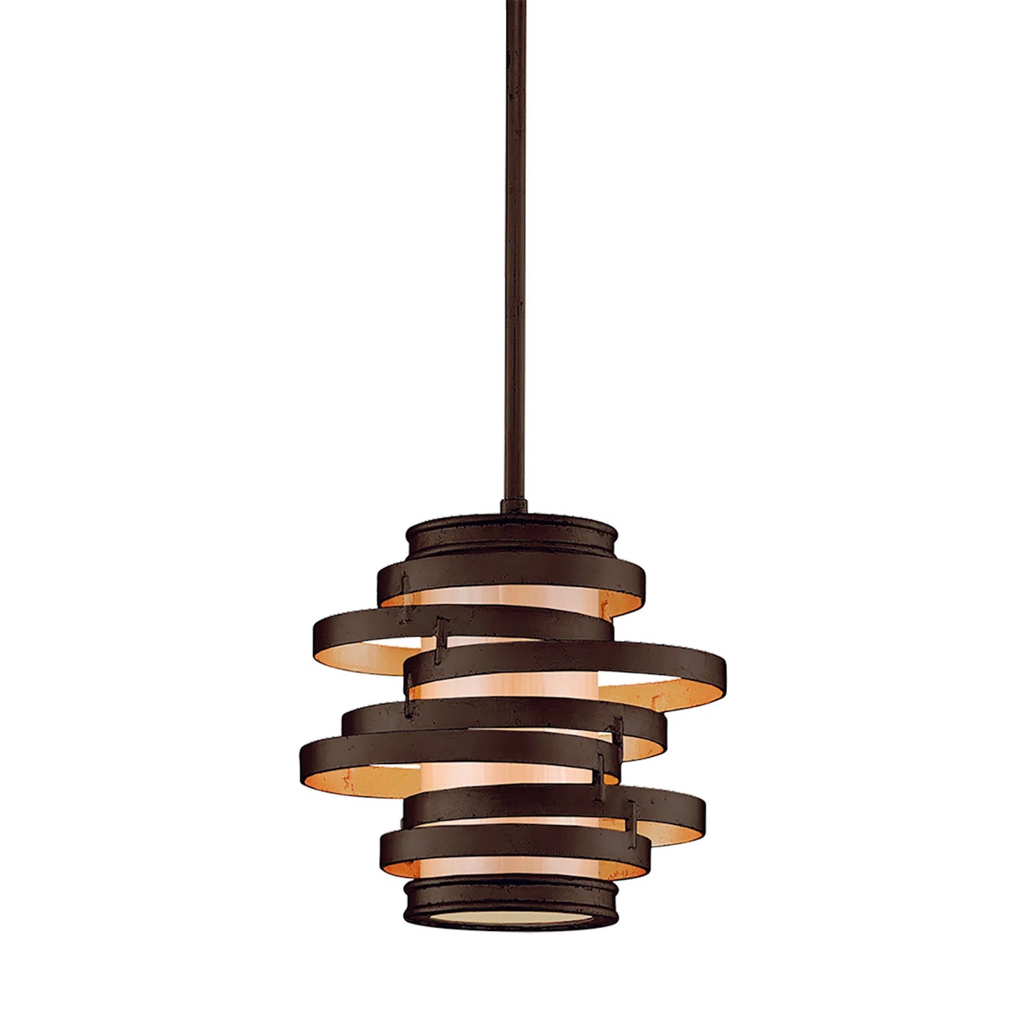 001 SI-2328424 | Additional Silo | Vertigo Mini Pendant by Corbett. Made from hand crafted iron in a unique style.