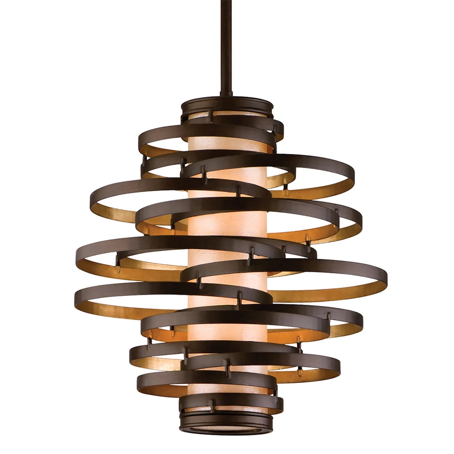 001 SI-2328425 | Additional Silo | Vertigo Pendant by Corbett. Made from hand crafted iron in a unique style.