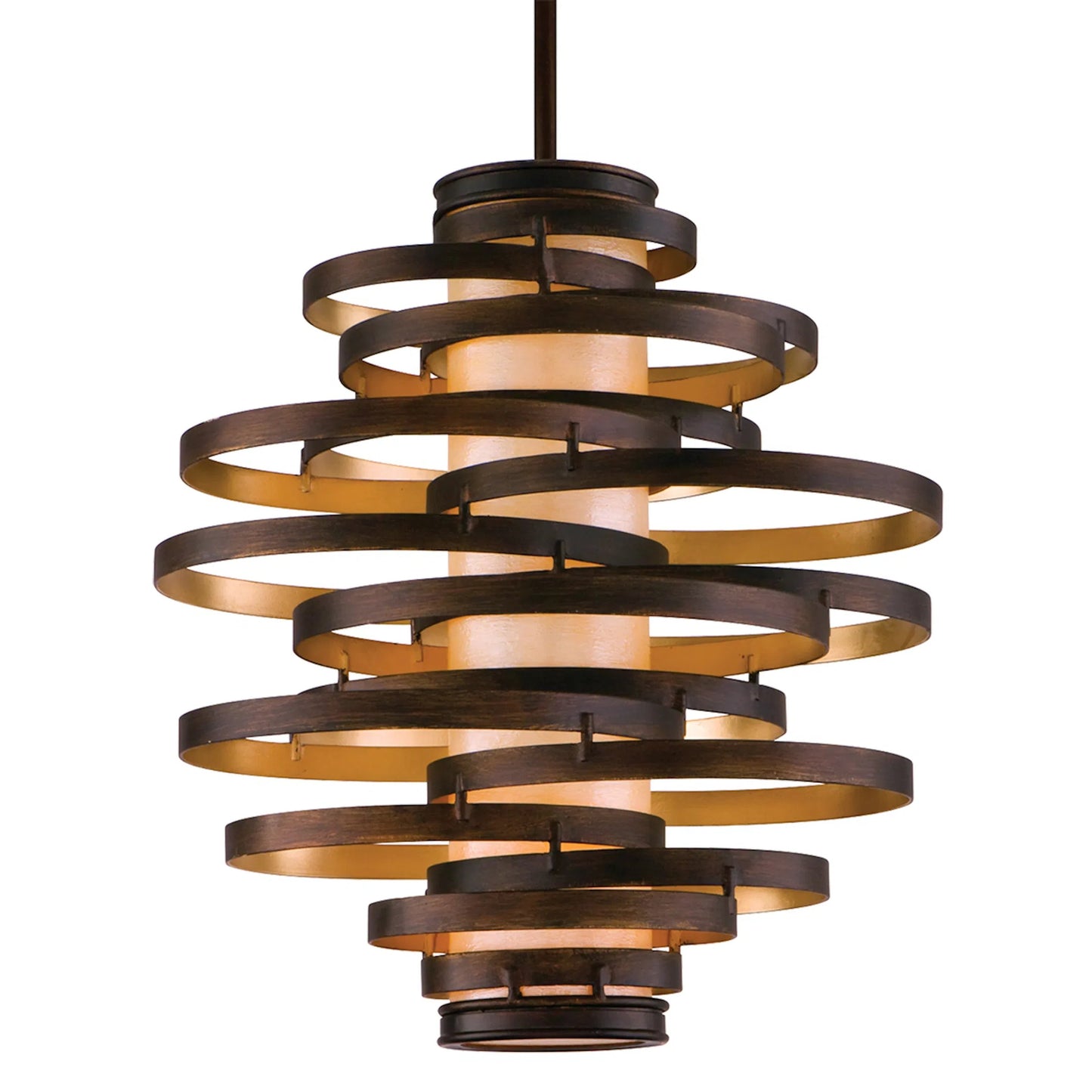 005 S-308103 | Additional Silo | Vertigo Chandelier by Corbett. Made from hand-worked iron in a modern style.