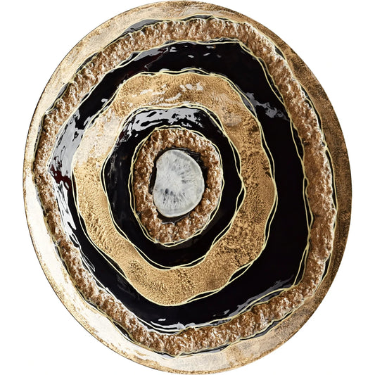 Skipping Rocks Wall Decor by Cyan Design in gold, black. Made from iron in a modern style.