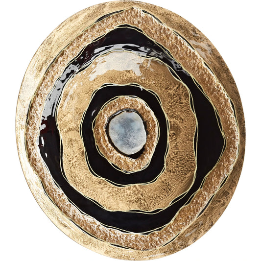 Skipping Rocks Wall Decor by Cyan Design in gold, black. Made from iron in a modern style.