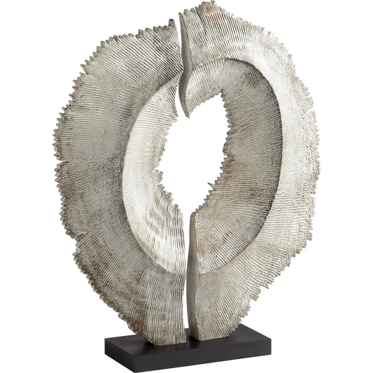 Bombay Sculpture by Cyan Design in whitewash. Made from wood in a modern style.