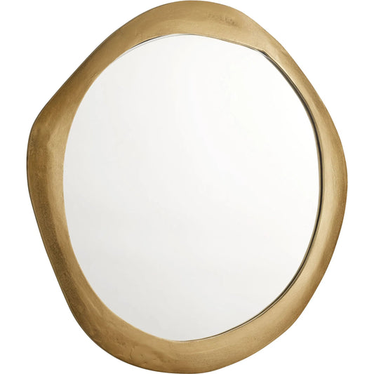 Hubbard Mirror by Cyan Design in gold. Made from aluminum, glass in a modern style.
