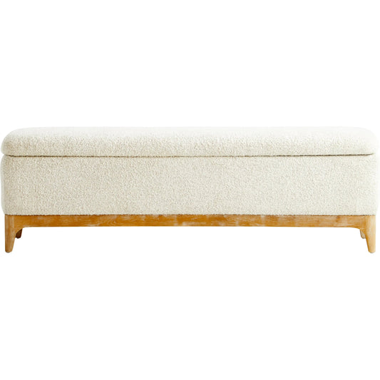 Diascia Bench by Cyan Design in white - cream. Made from boucle in a modern style.