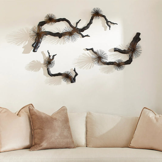 Ichiyo Wall Decor by Cyan Design in black, gold accents. Made from aluminum, iron in a modern style.