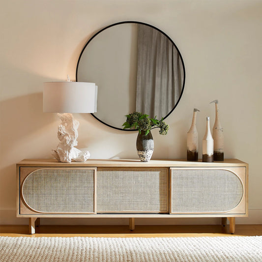 Lamu Media Cabinet by Cyan Design in oak. Made from unique in a transitional style.