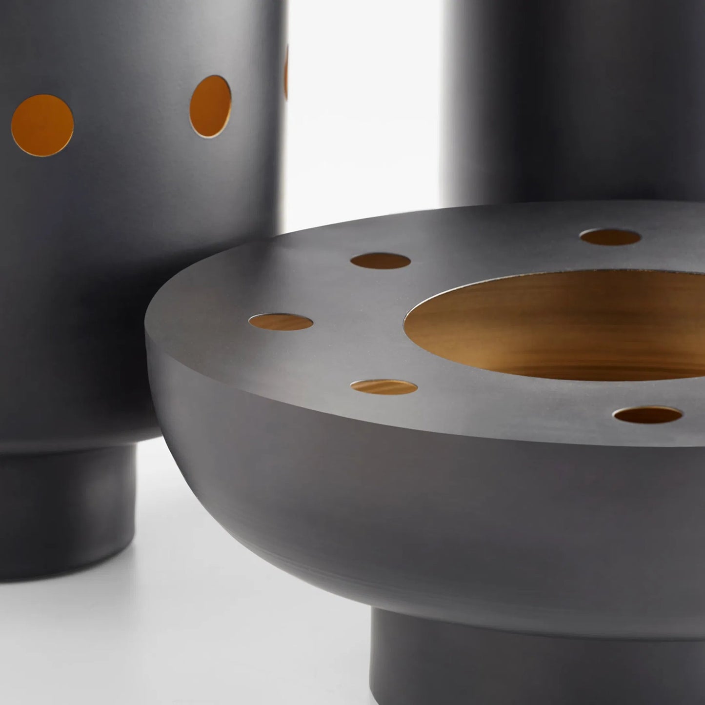 003 SI-1987251 | Closeup | Naktis Bowl by Cyan Design in matte black. Made from iron in a modern style.