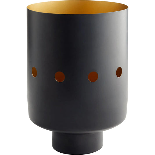 001 SI-1987252 | Primary Silo | Naktis Vase by Cyan Design in black, brass. Made from unique in a modern style.