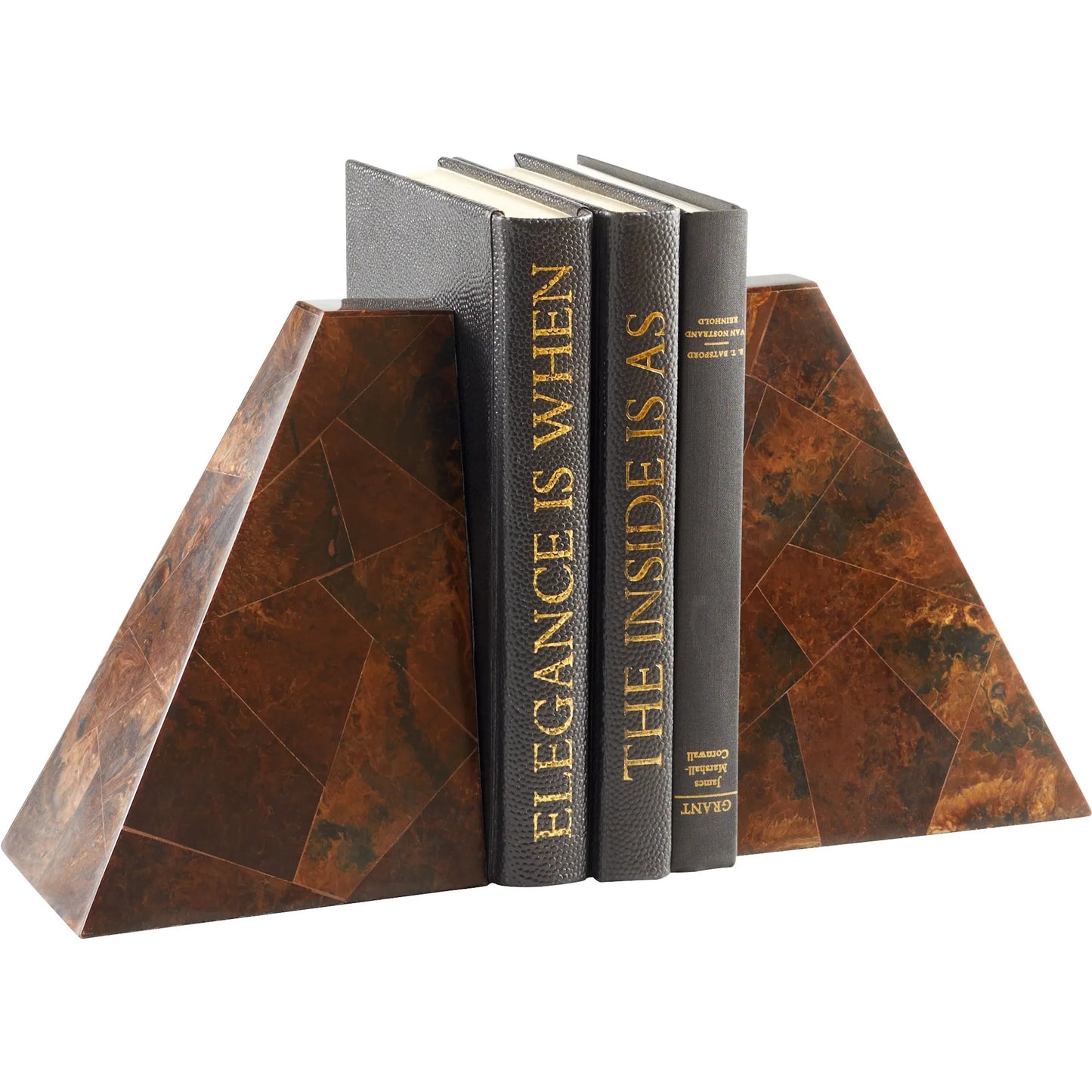 003 SI-1987413 | Lifestyle | Taurus Bookends by Cyan Design in brown. Made from unique in a modern style.