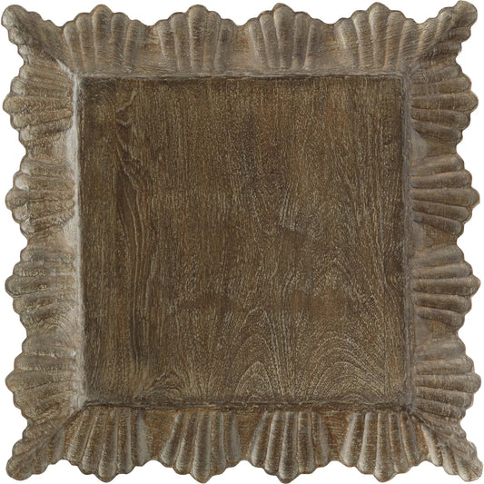 Lorenza Tray by Cyan Design in limed mango wood. Made from mango wood in a modern style.