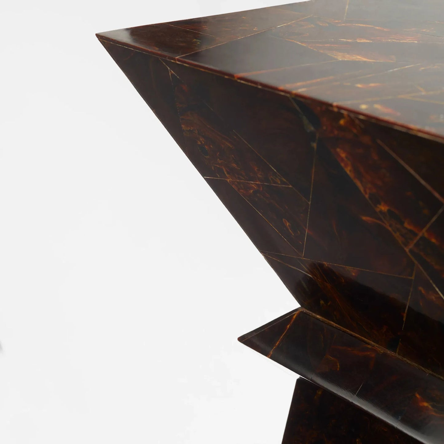 002 SI-1987412 | Lifestyle | Taurus Accent Table by Cyan Design in brown. Made from mdf, faux horn in a modern style.