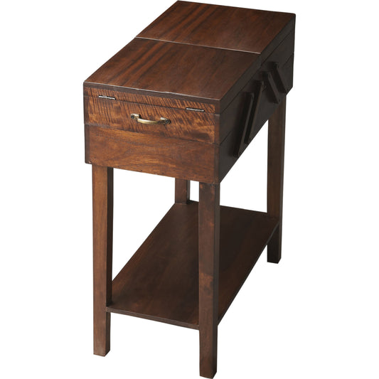 001 O-BUTLER-1159260 | Primary Silo | Solid Wood Storage Table by Butler Specialty Company in dark brown and modern expressions. Made from acacia wood in a traditional style.