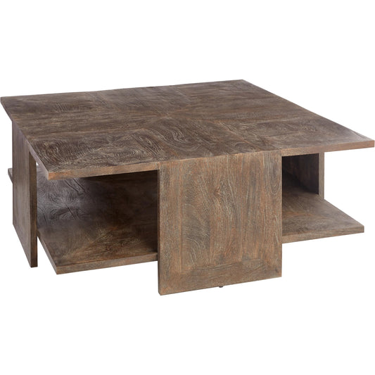 Alta Cocktail Table by Cyan Design in cerused walnut. Made from mango wood in a modern style.