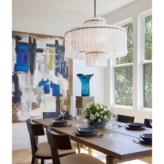 Othello 9 Light Chandelier by Cyan Design in aged brass. Made from unique in a modern style.