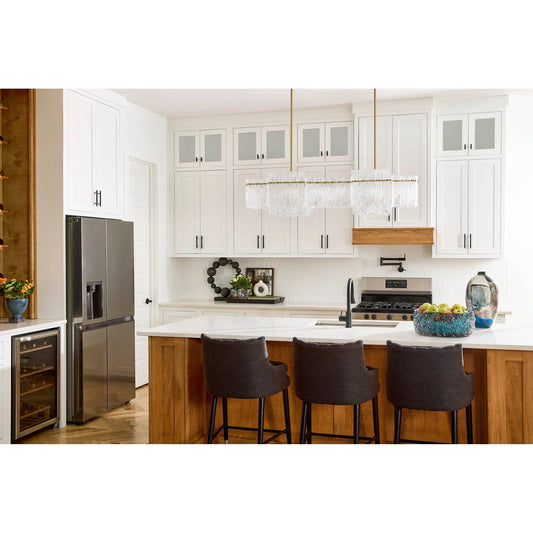 Othello 8 Light Linear by Cyan Design in aged brass. Made from unique in a modern style.