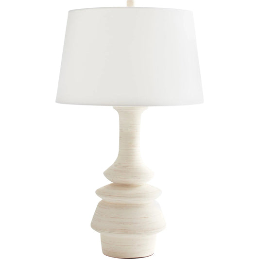 Barcelona Table Lamp by Cyan Design in off-white. Made from ceramic in a modern style.