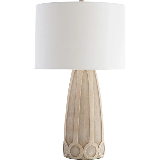 Camden Table Lamp by Cyan Design in beige. Made from ceramic in a modern style.