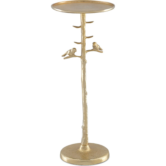 Piaf Drinks Table by Currey and Company. Made from cast aluminum in a transitional style.