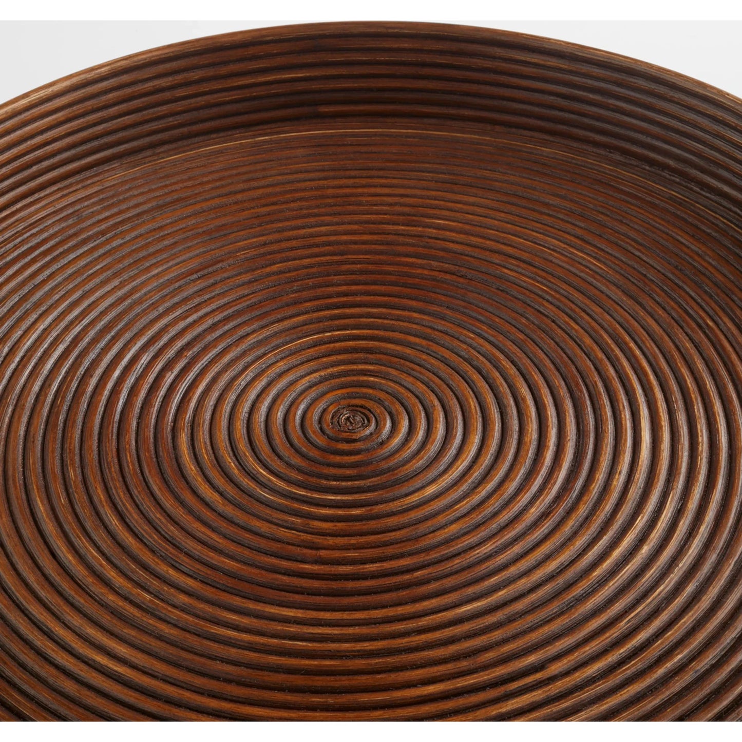 005 SI-2130432 | Closeup | Papeete Round Tray by Cyan Design in brown. Made from unique in a modern style.