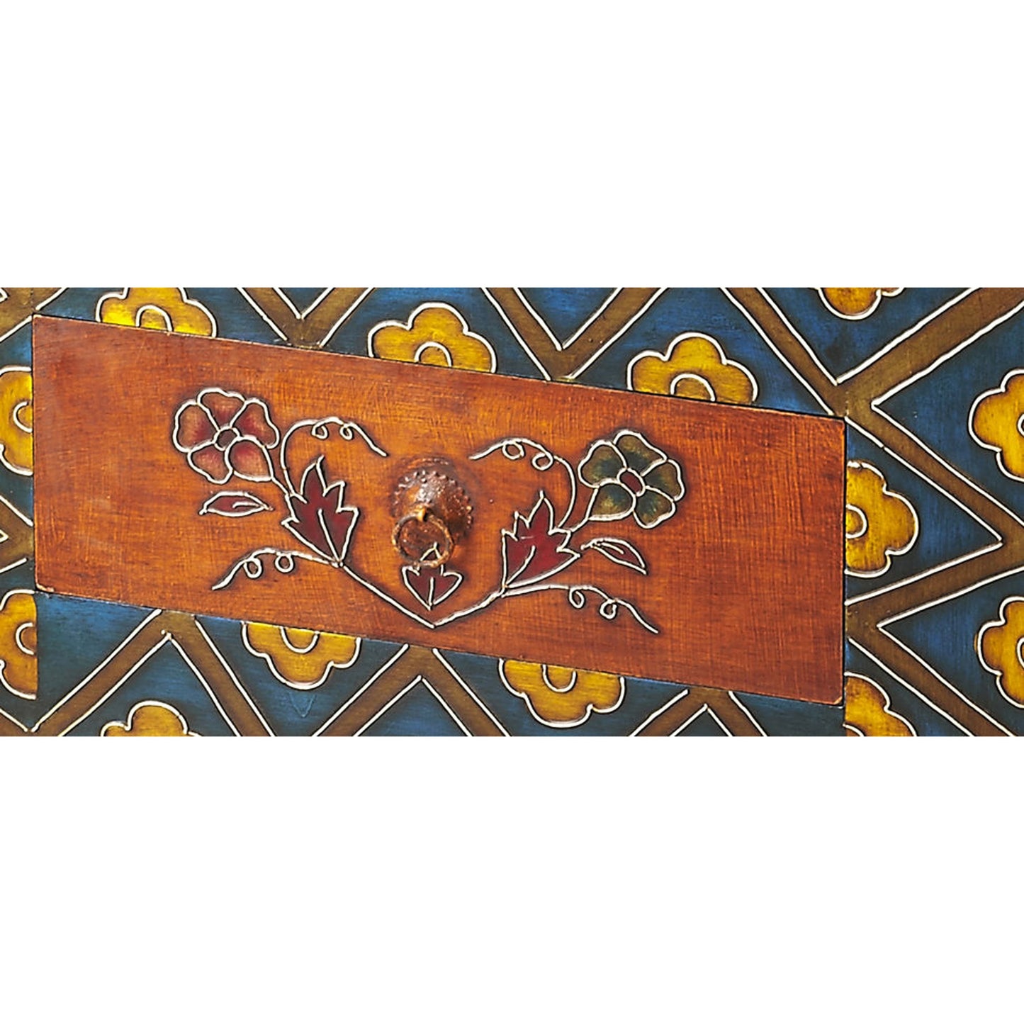 004 O-BUTLER-1173290 | Additional Silo | Hand Painted Accent Chest by Butler Specialty Company in assorted and artifacts. Made from wood, wood products, fossil stone veneers in a eclectic & global style.