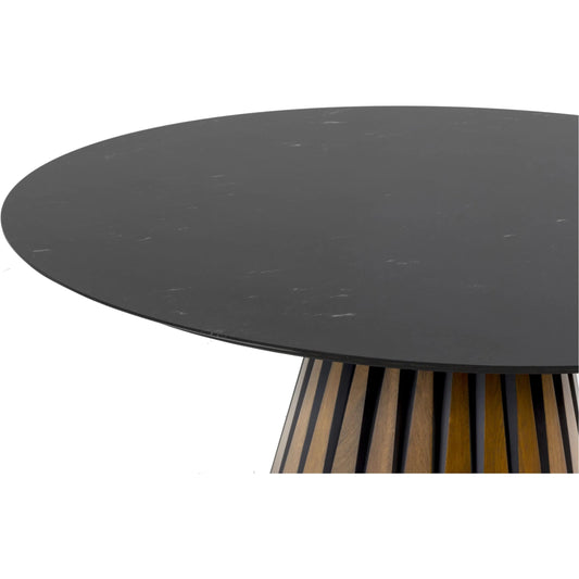 Bourbon Dining Table by Cyan Design in medium brown, black. Made from unique in a modern style.