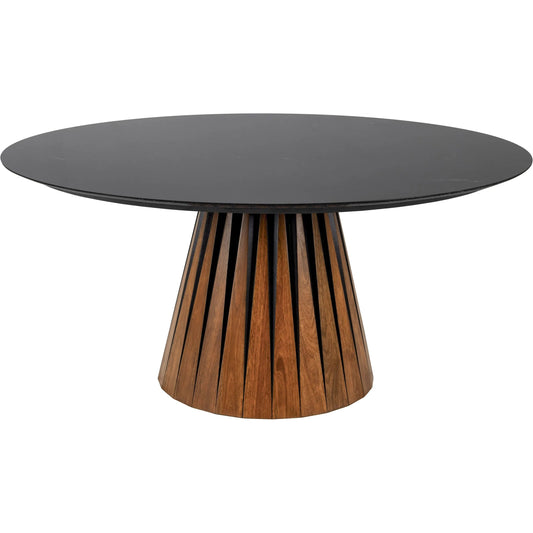 Bourbon Dining Table by Cyan Design in medium brown, black. Made from unique in a modern style.