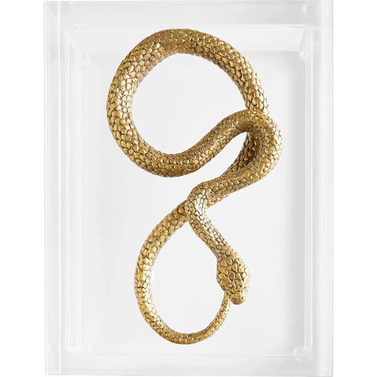 Snake Box by Cyan Design in clear, brass. Made from unique in a modern style.