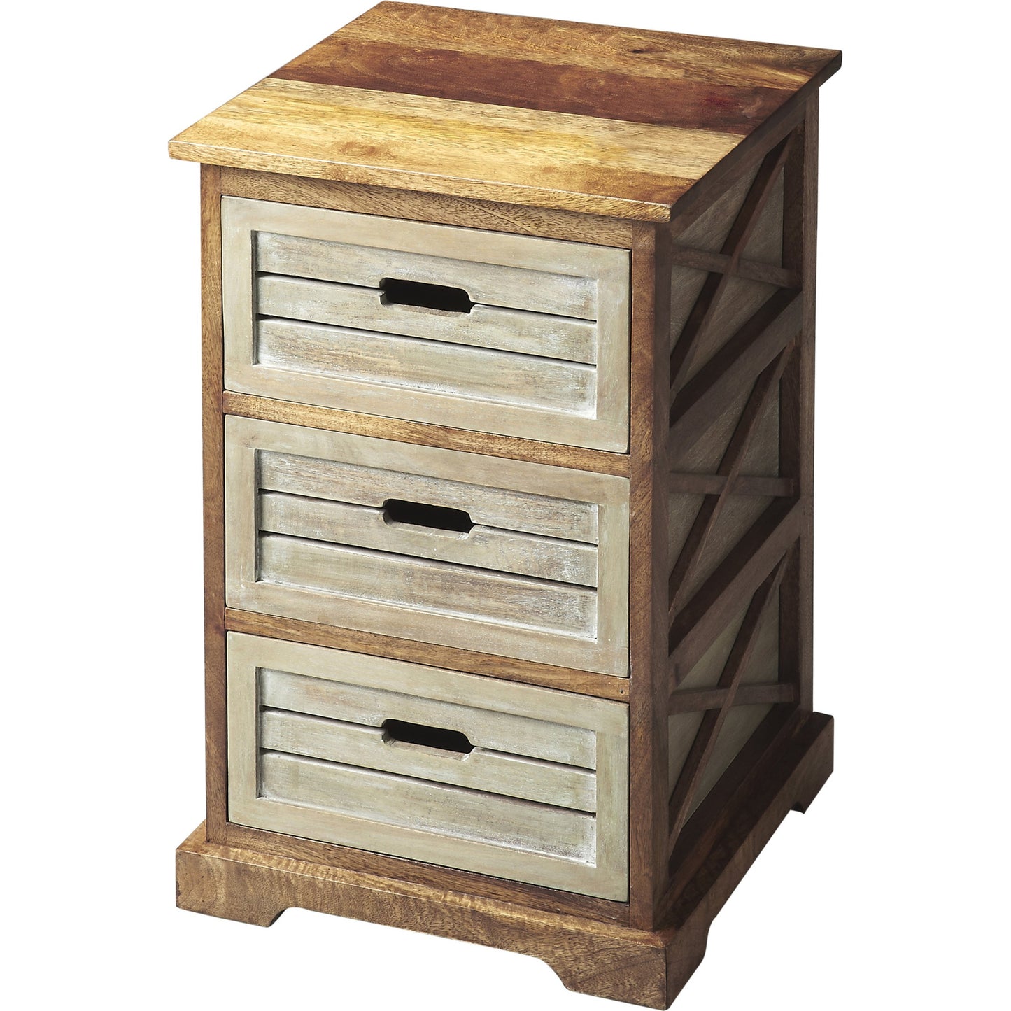 001 O-BUTLER-1183260 | Additional Silo | Hayden Modern Chairside Chest by Butler Specialty Company in multi-color and modern expressions. Made from mango wood solids, mdf in a cottage & farmhouse style.