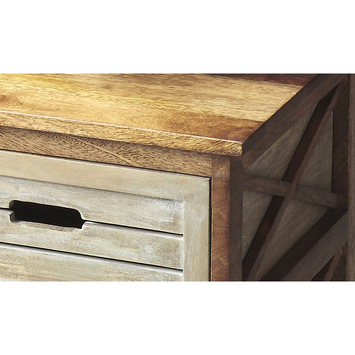 003 O-BUTLER-1183260 | Additional Silo | Hayden Modern Chairside Chest by Butler Specialty Company in multi-color and modern expressions. Made from mango wood solids, mdf in a cottage & farmhouse style.
