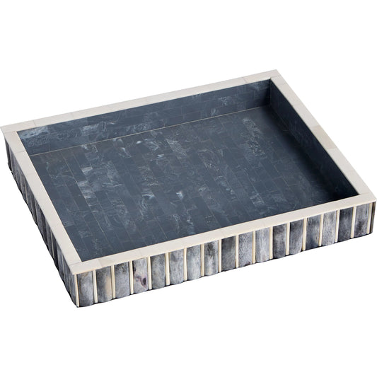 Lapis Tray by Cyan Design in blue, white. Made from resin, bone in a modern style.