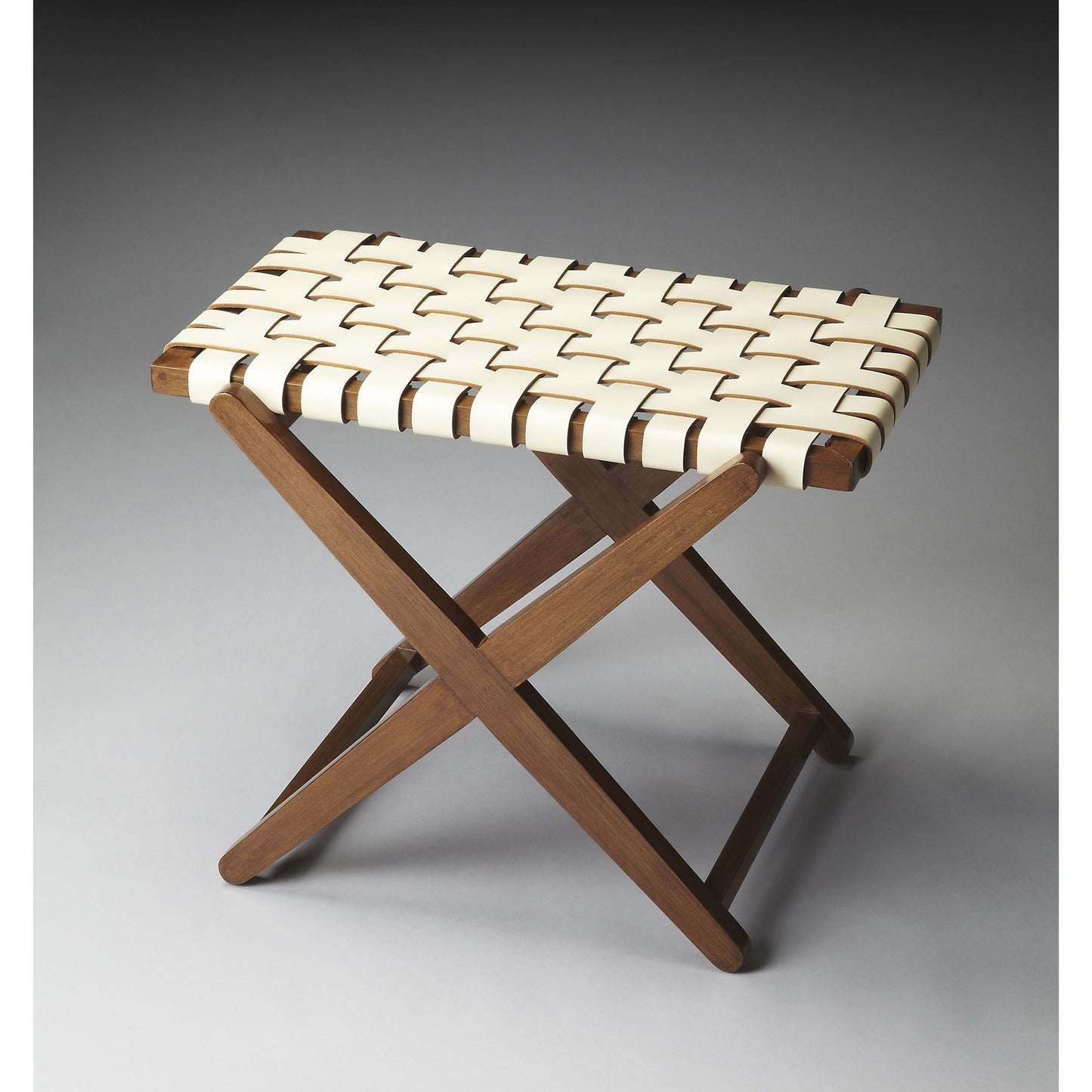 002 O-BUTLER-1186260 | Additional Silo | Luggage Rack by Butler Specialty Company in multi-color and modern expressions. Made from birch wood, leather in a modern style.