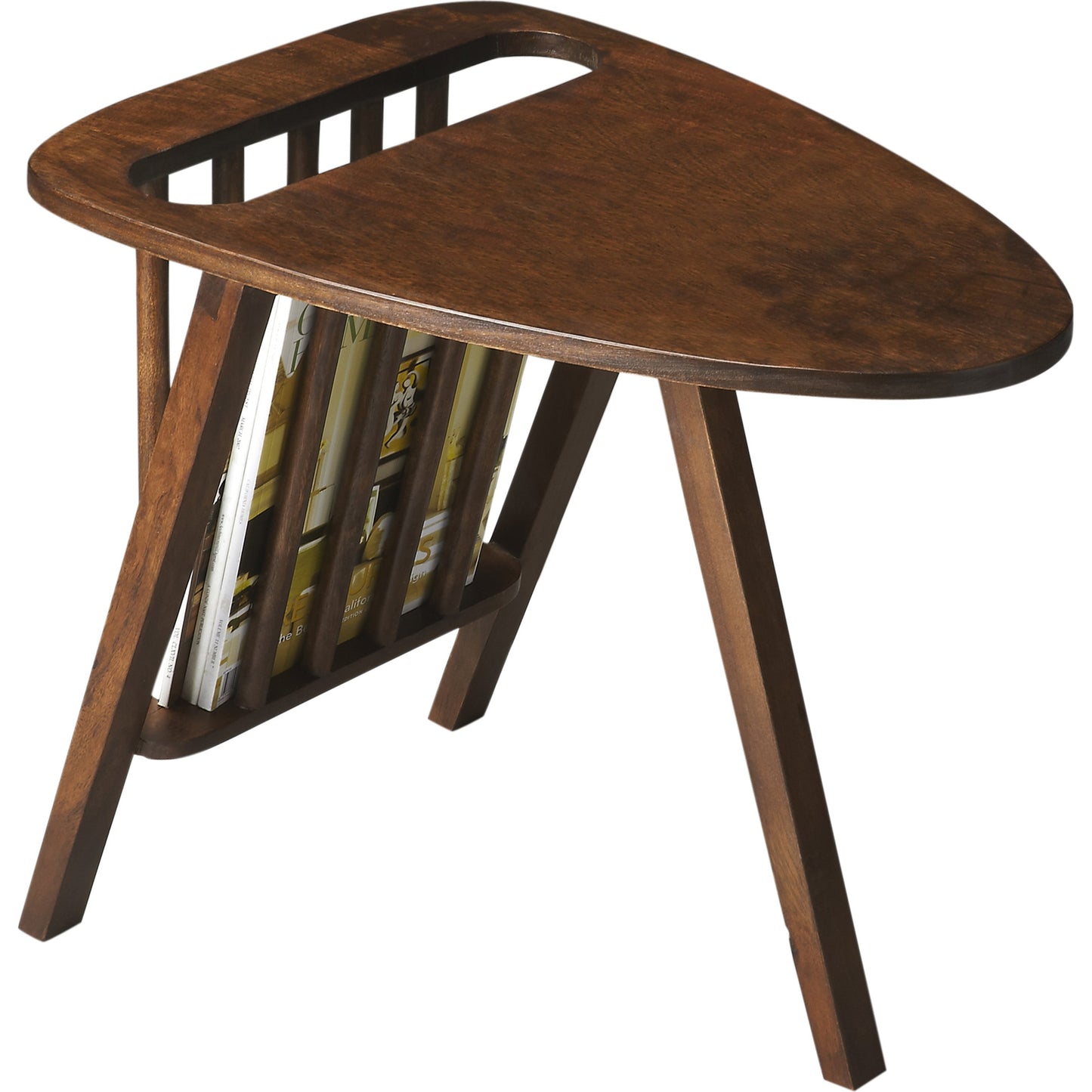 001 O-BUTLER-1188260 | Additional Silo | Lowery Modern Magazine Table by Butler Specialty Company in dark brown and modern expressions. Made from mango wood solids in a modern style.