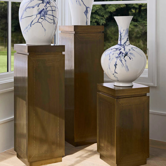 Anatolia Pedestal by Cyan Design. Made from metal in a transitional style.