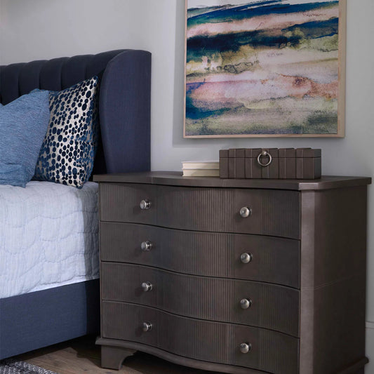 Drake Box by Cyan Design in smoked gray. Made from leather, mdf in a traditional style.