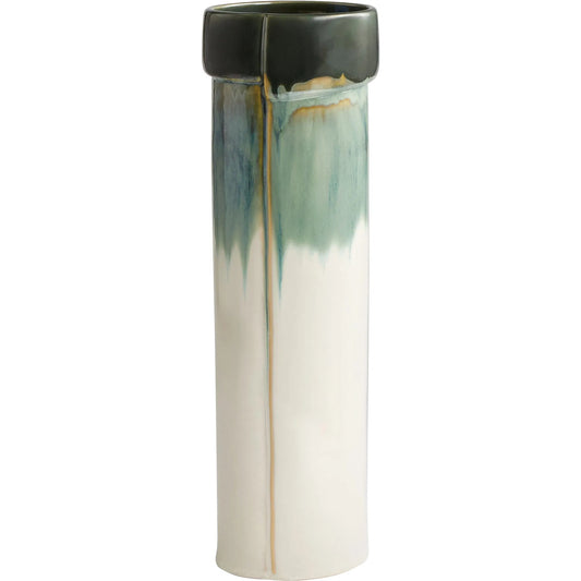 Folded Vase by Cyan Design in cascade sage. Made from ceramic in a eclectic & global style.