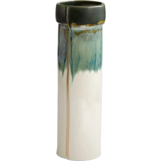Folded Vase by Cyan Design in cascade sage. Made from ceramic in a eclectic & global style.
