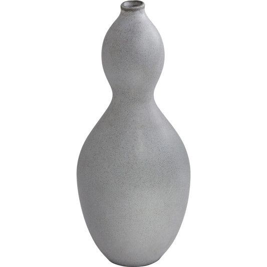Calabaza Vase by Cyan Design in semi matte stone grey. Made from ceramic in a transitional style.